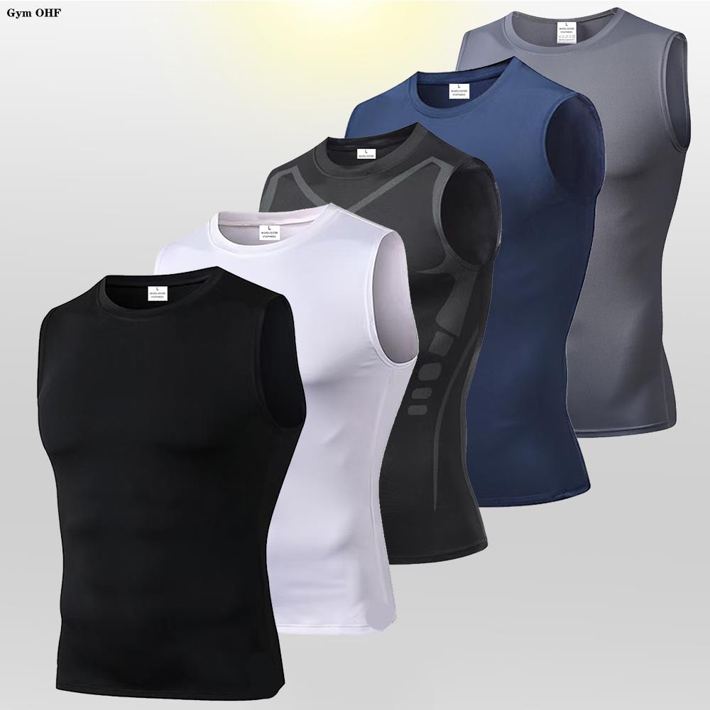 Sleeveless Undershirt - Compressietanktops voor heren Gymtraining Hardlopen Sportvest