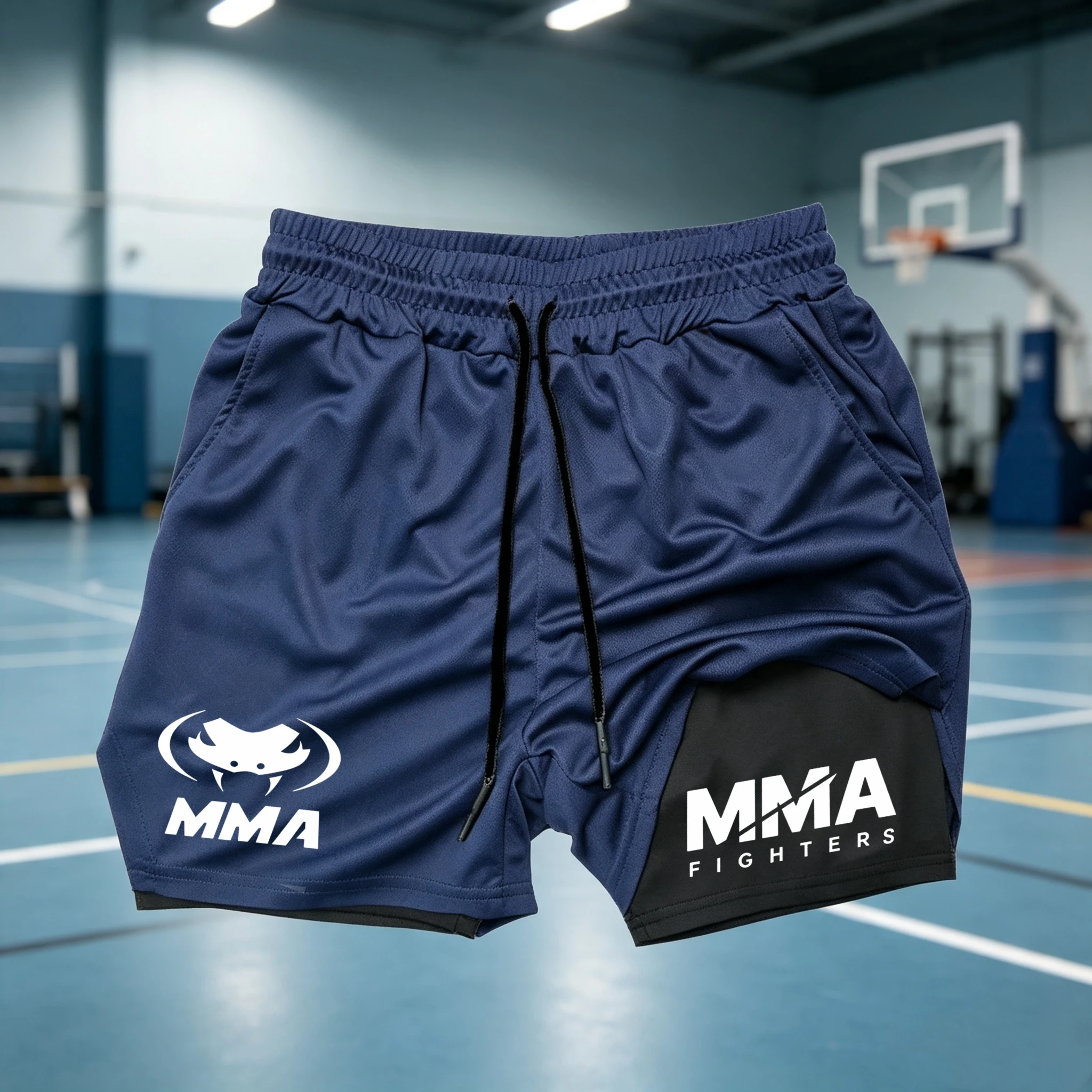 Compression Shorts Athletes - 2-in-1 MMA Fighter Shorts voor heren,