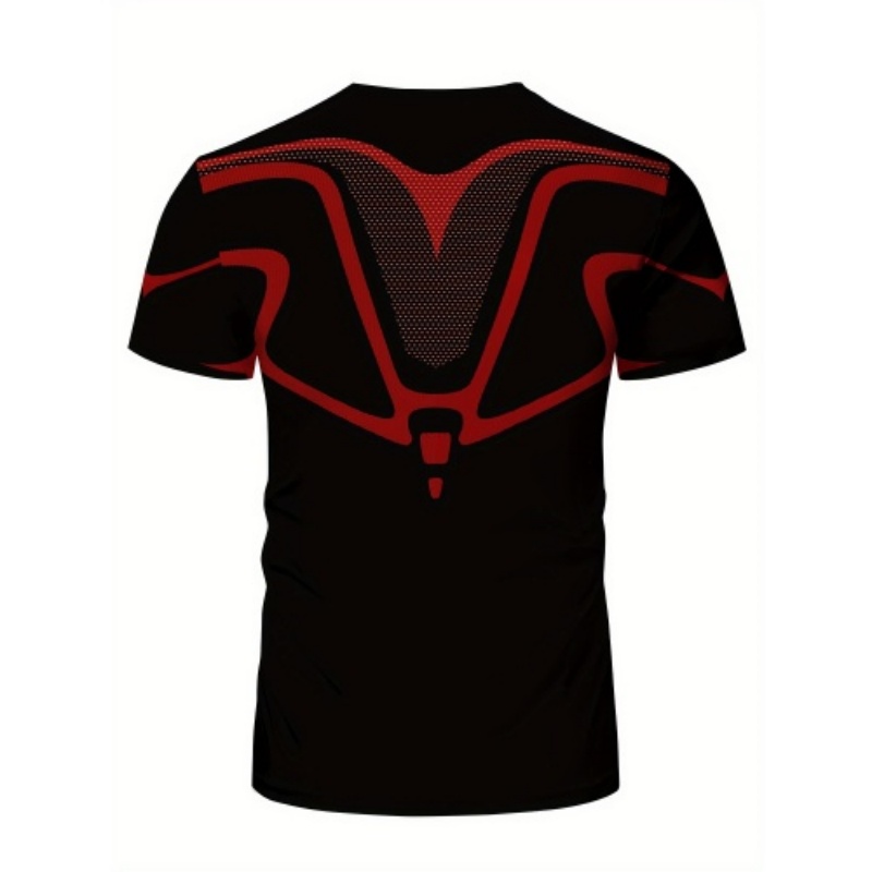 Herensportshirt 3D Rood Zwart  - Compression Shorts Athletes recensie en prijs