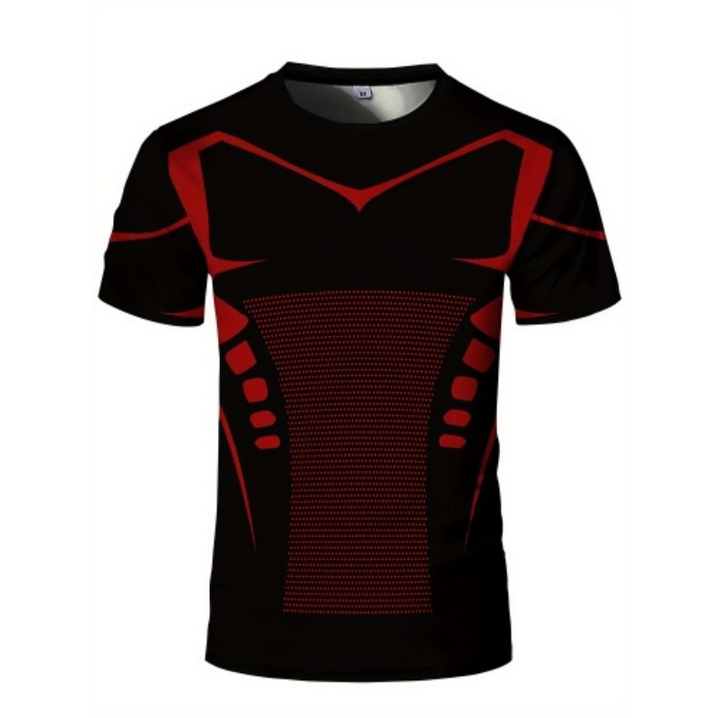 Herensportshirt 3D Rood Zwart  - Compression Shorts Athletes recensie en prijs